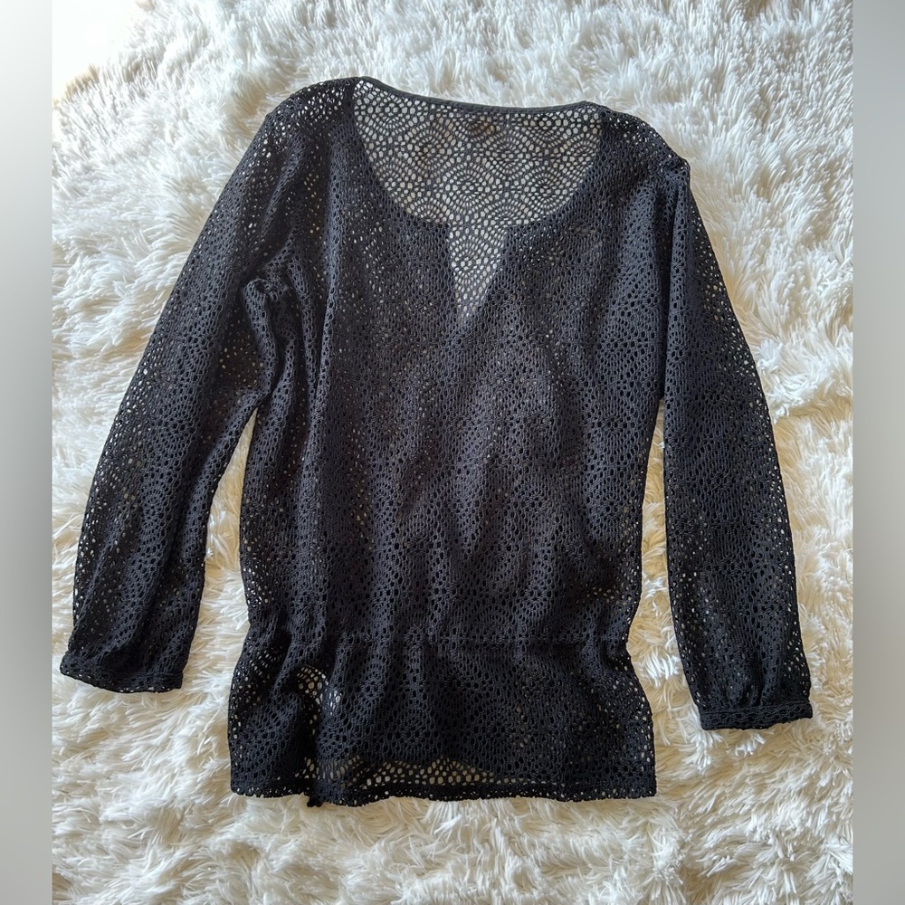 MICHAEL Michael Kors | Black Mesh Top - Picture 6 of 6
